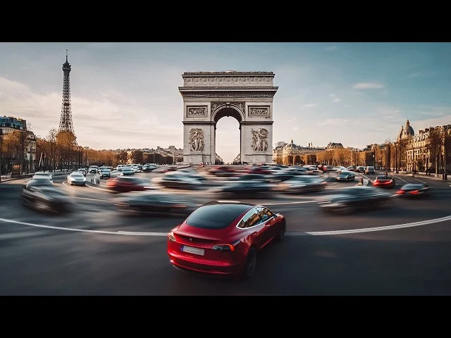 Тестування системи Tesla Full Self Driving на дорогах Франції